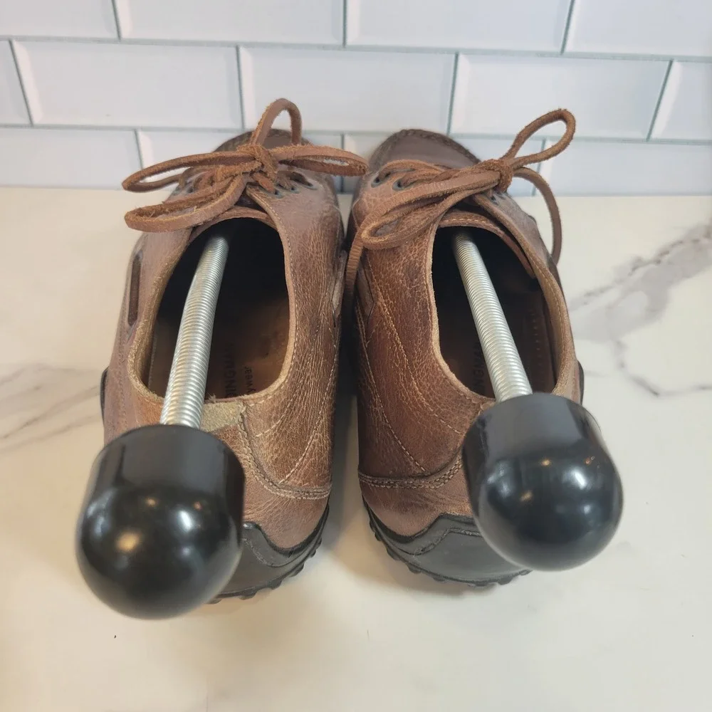 Martin Dingman Mens Brown Leather Boat Shoes Vibram Sole 9.5 M Chukka Brazil